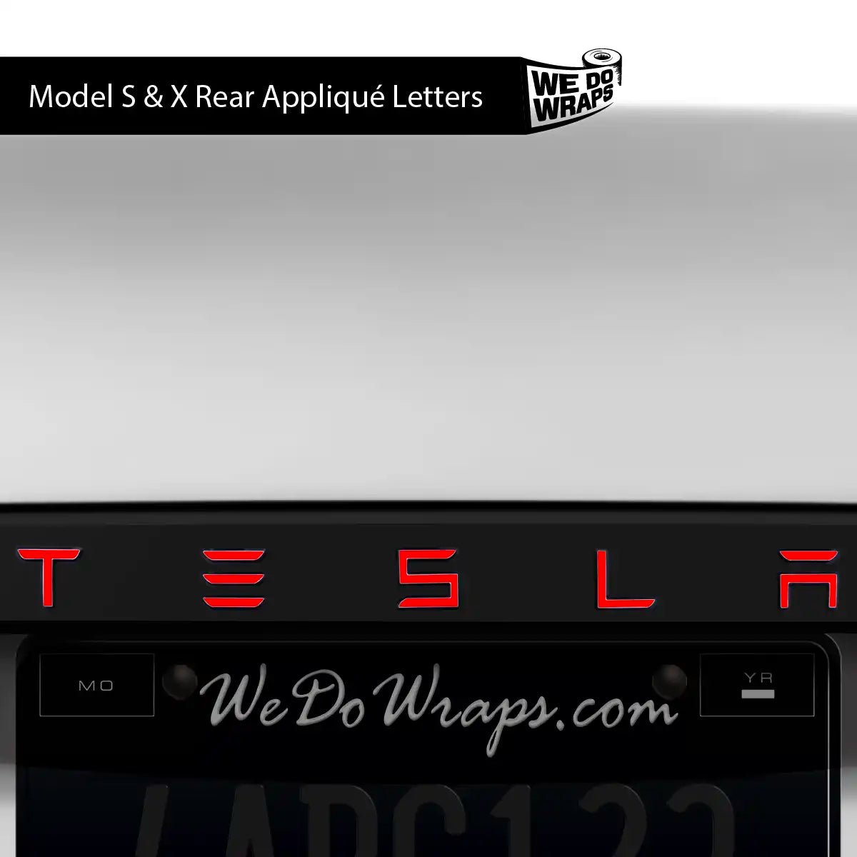 3M Gloss Hot Rod Red Tesla Emblem Decals (Front + Back) | Model X - Tesla Emblems