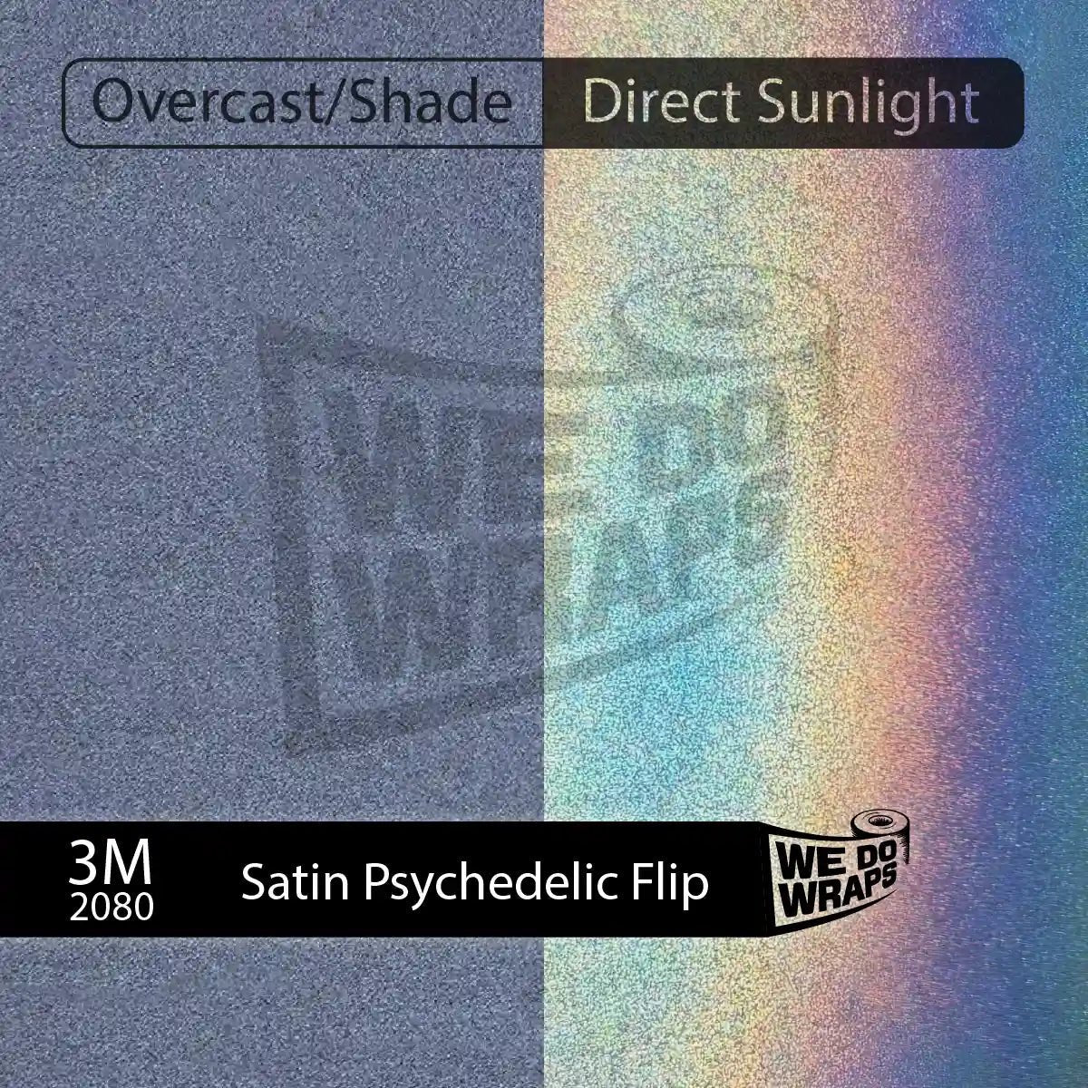 3M Satin Psychedelic Flip Tesla Charge Port Wrap | Cybertruck - Tesla Emblems