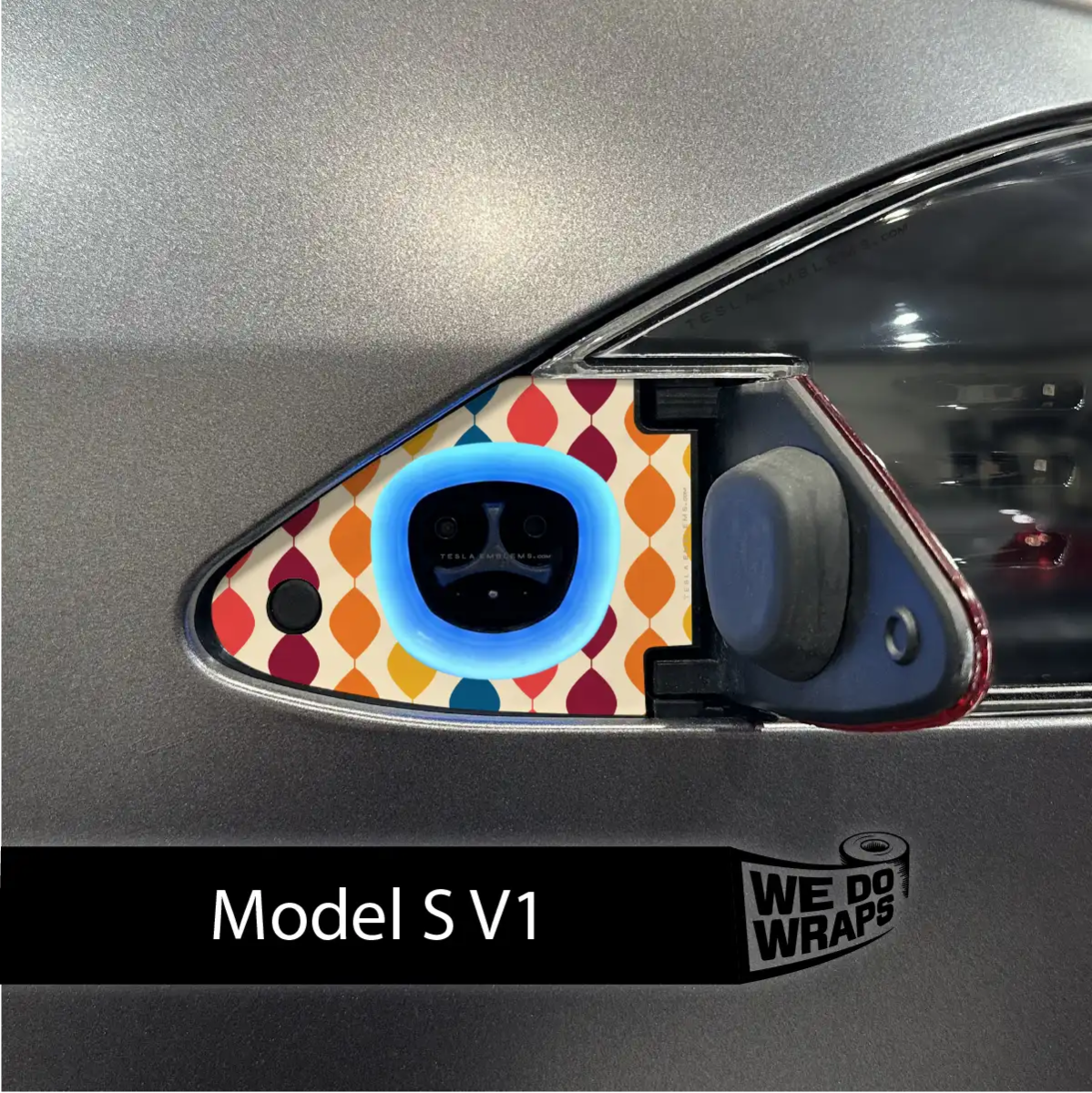 60s Garland Tesla Charge Port Wrap | Model S - Tesla Emblems