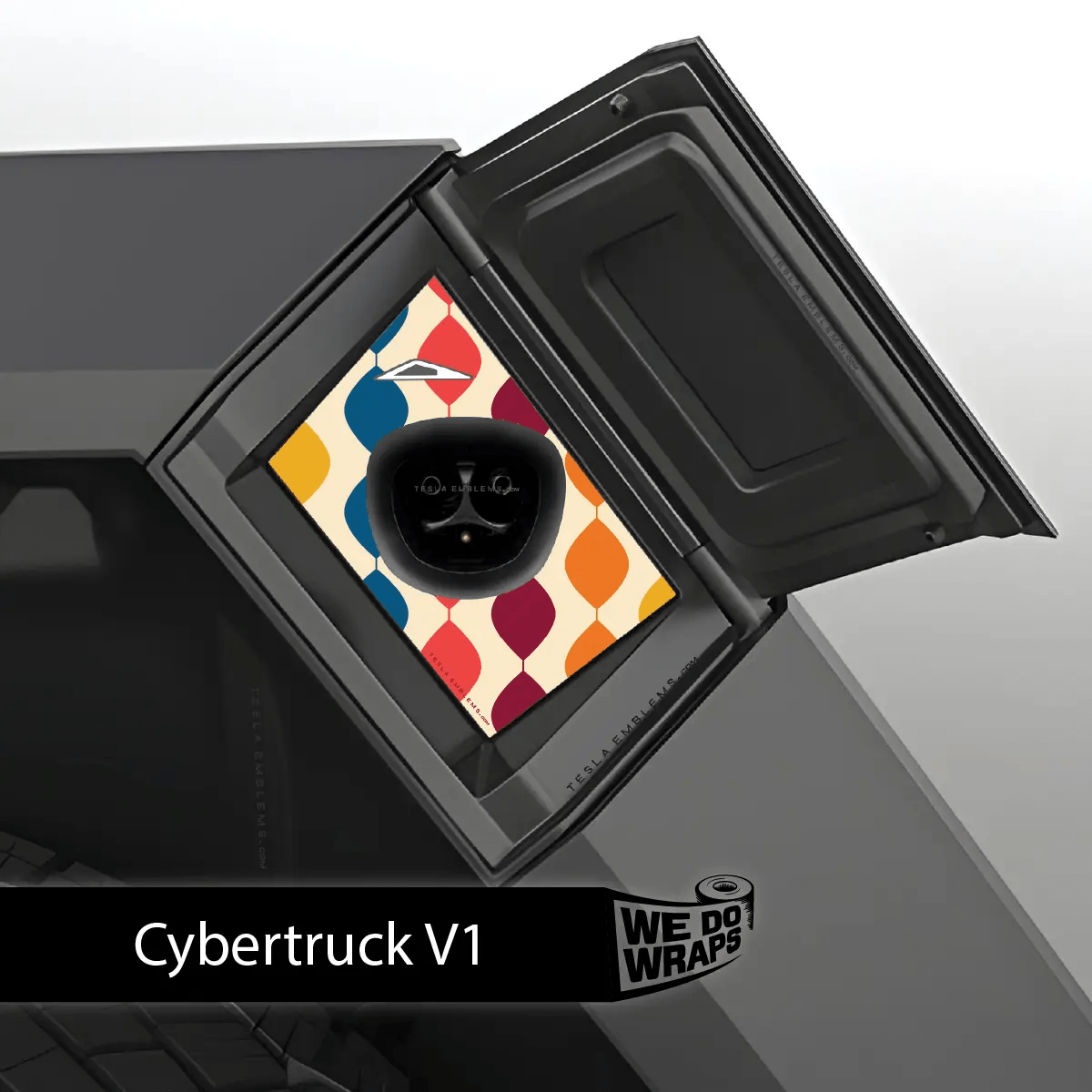 60s Garland Tesla Charge Port Wrap | Cybertruck - Tesla Emblems