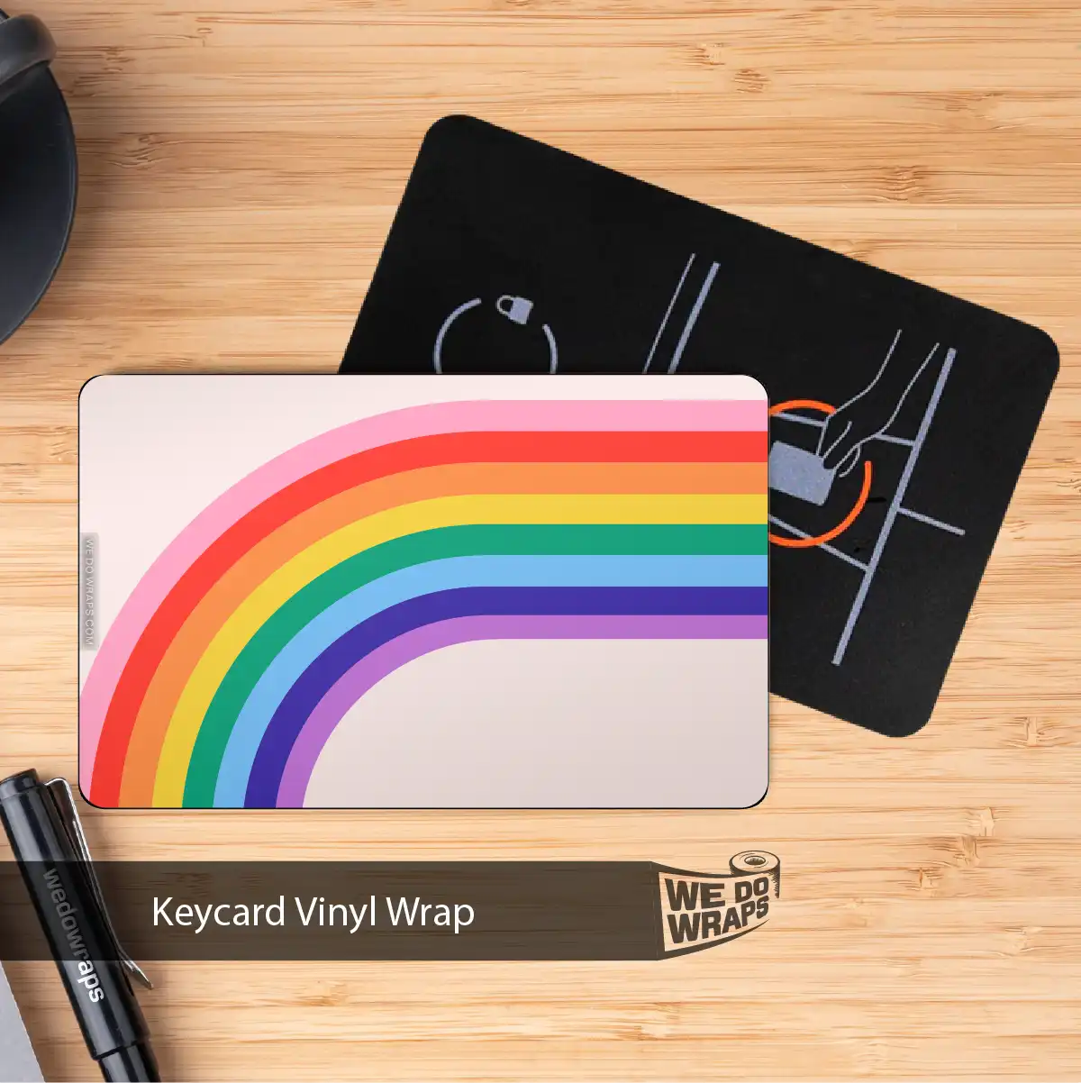 70s Rainbow Tesla Keycard Decal