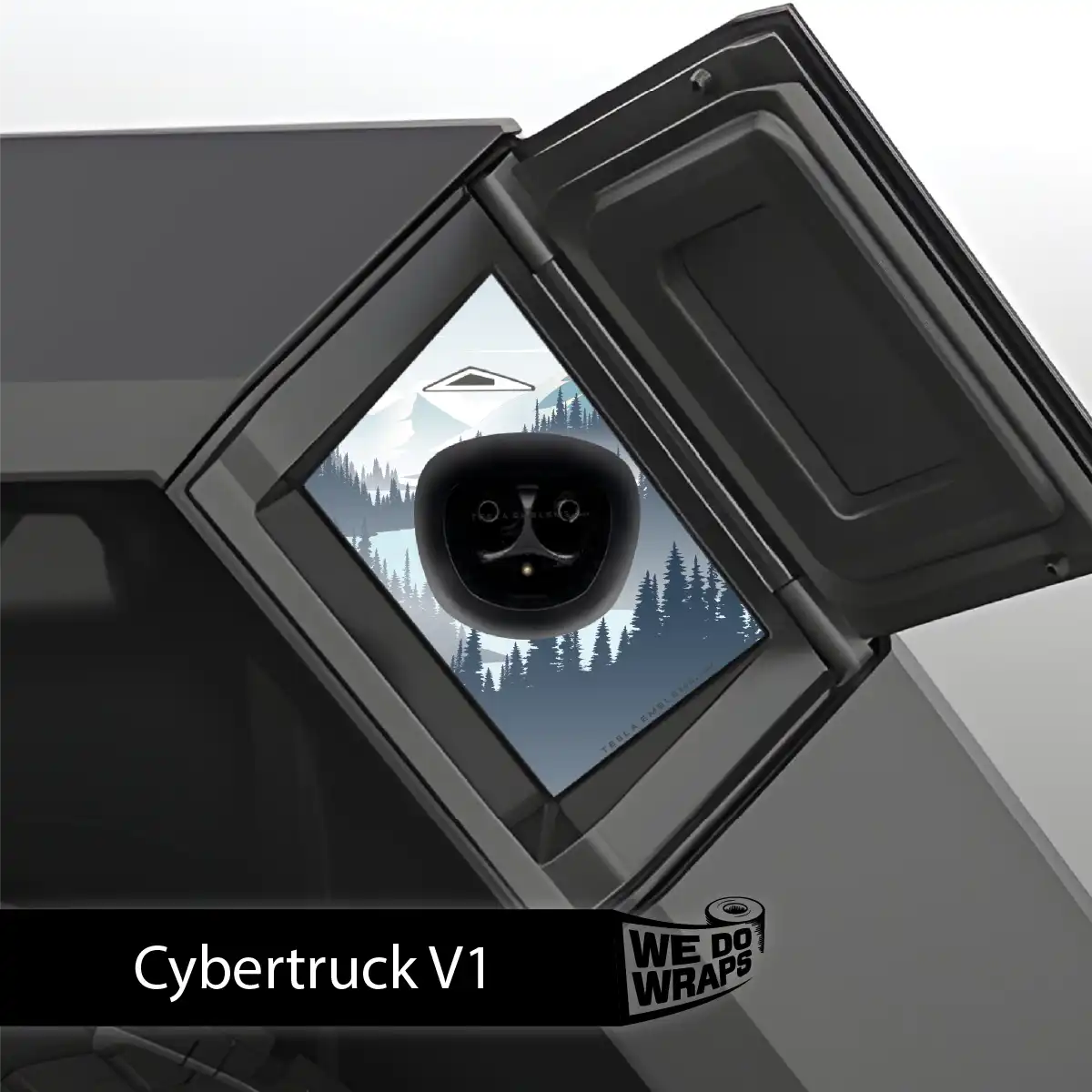 Alpine Retreat Tesla Charge Port Wrap | Cybertruck - Tesla Emblems
