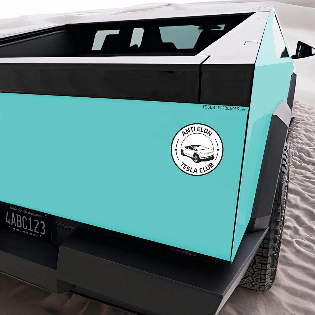 Anti Elon Tesla Club Badge | Vinyl Decal / Sticker - Tesla Emblems