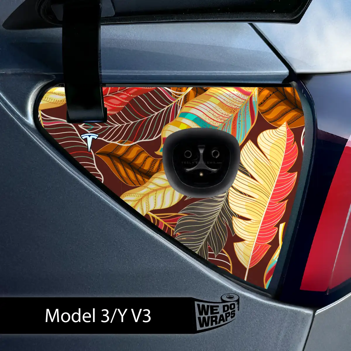 Autumn Foliage Tesla Charge Port Wrap | Model Y