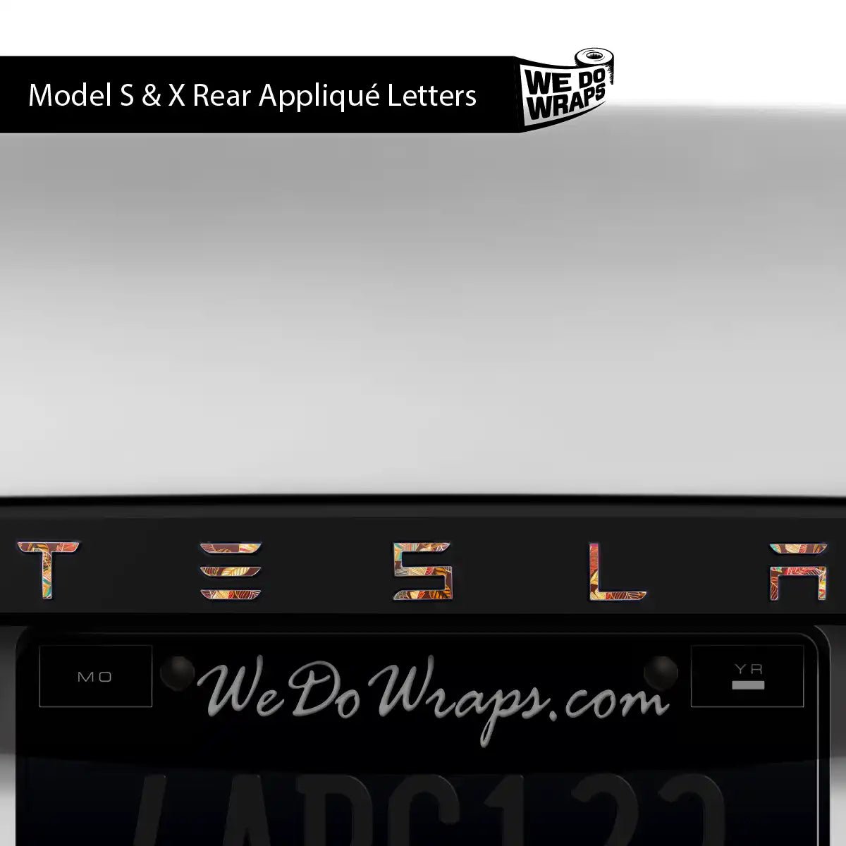 Autumn Foliage Tesla Emblem Decals (Front + Back) | Model S - Tesla Emblems