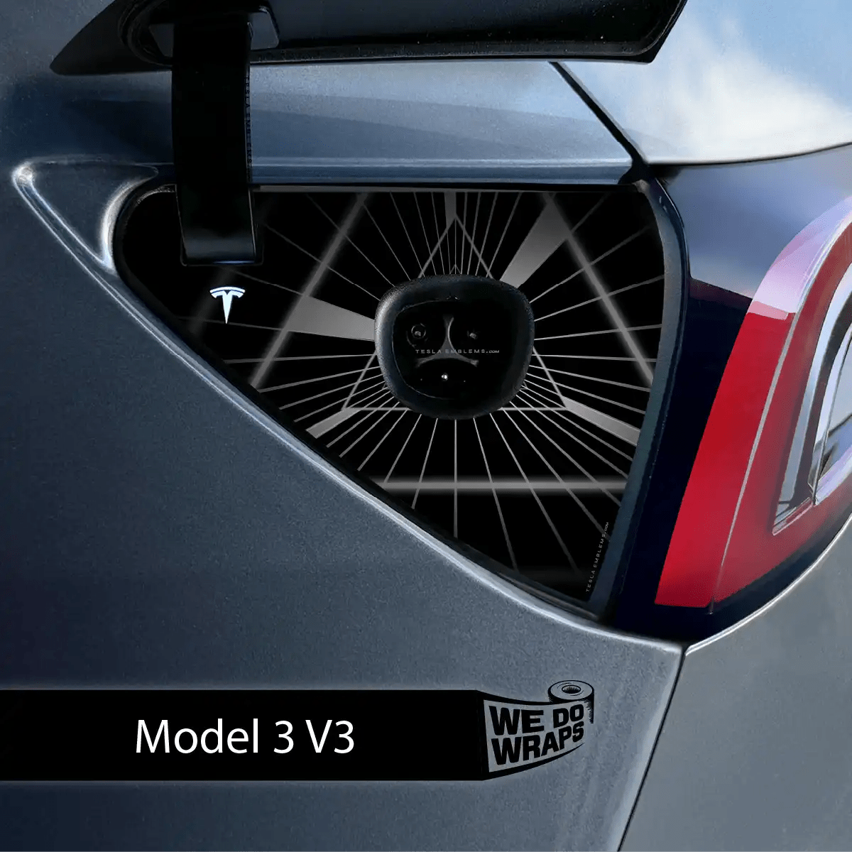 Beast Mode Charge Port Wrap | Model 3 - Tesla Emblems