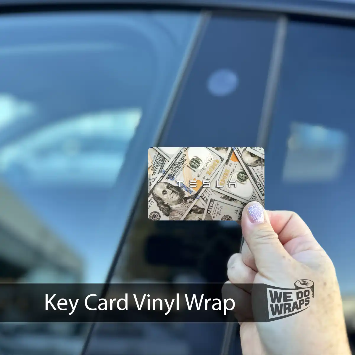 Benjamins Tesla Keycard Decal - Tesla Emblems