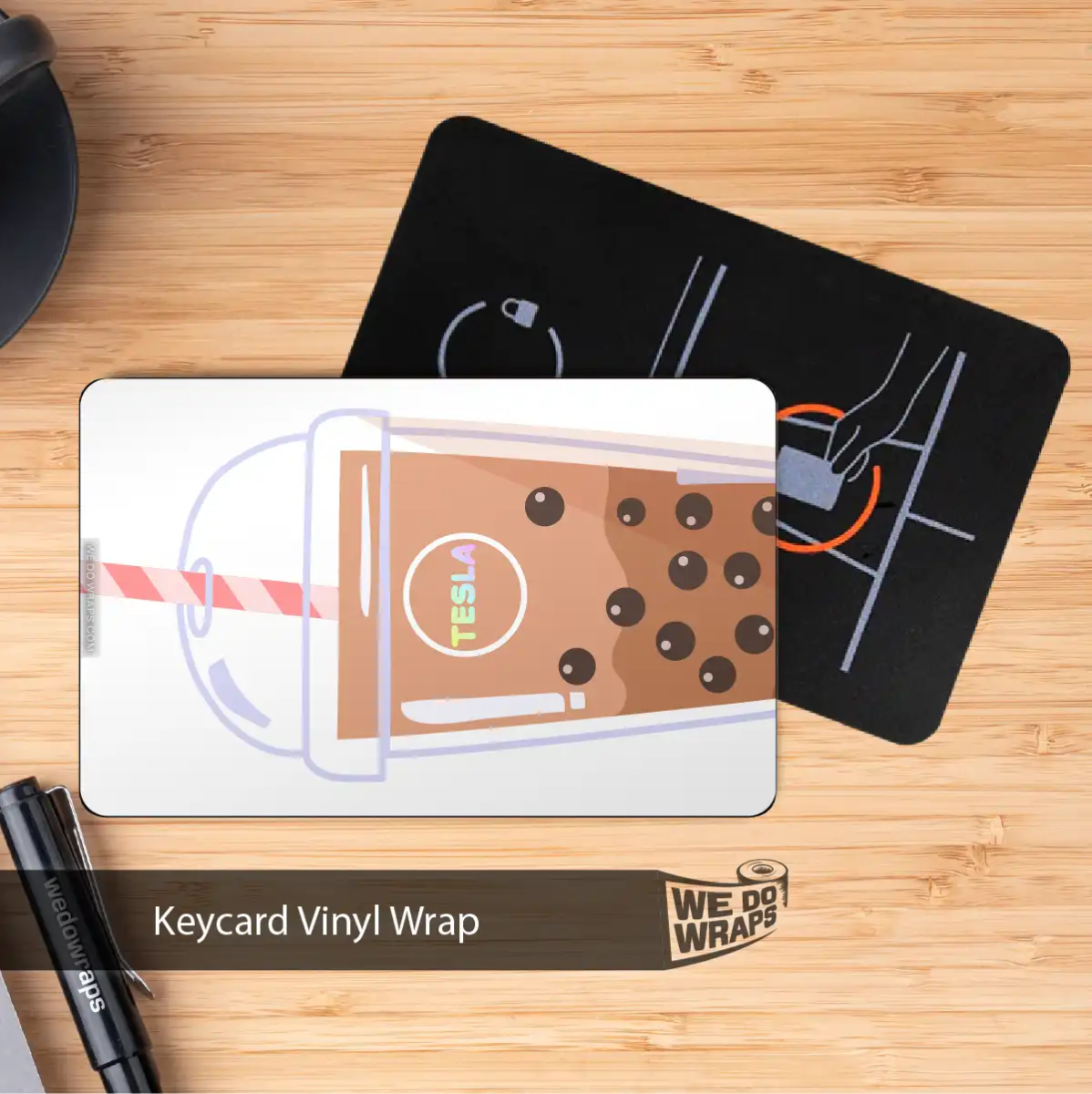 Boba Tesla Keycard Decal - Tesla Emblems