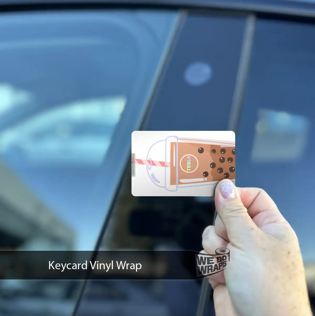 Boba Tesla Keycard Decal - Tesla Emblems