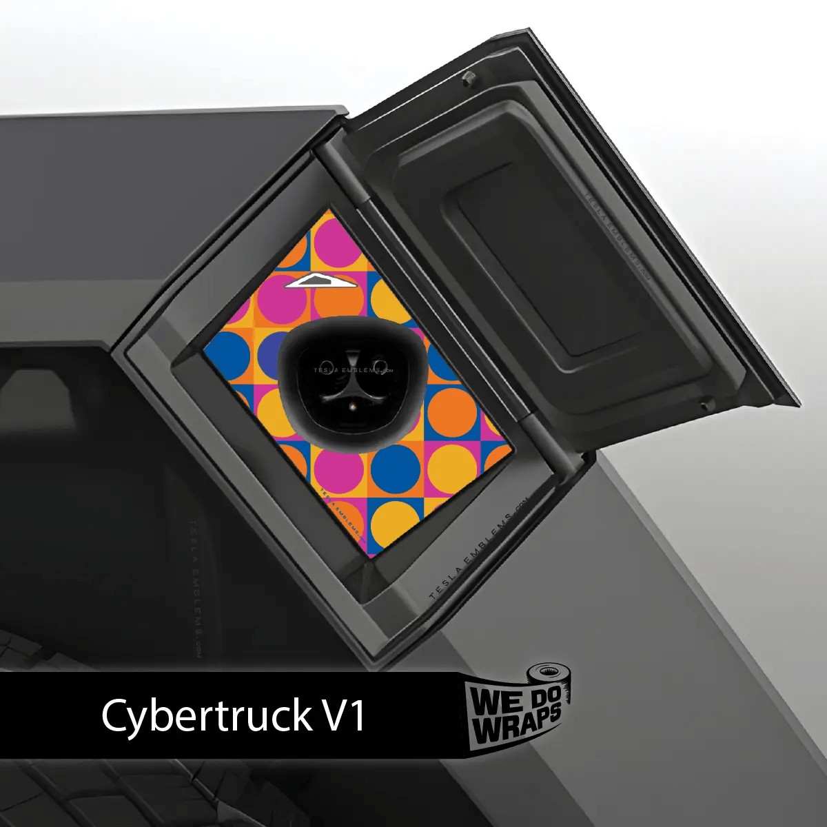 Bright Pop Charge Port Wrap | Cybertruck - Tesla Emblems