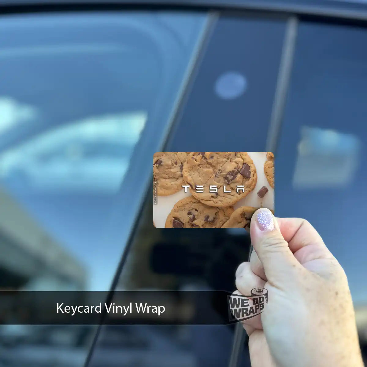Chocolate Chip Cookie Tesla Keycard Decal