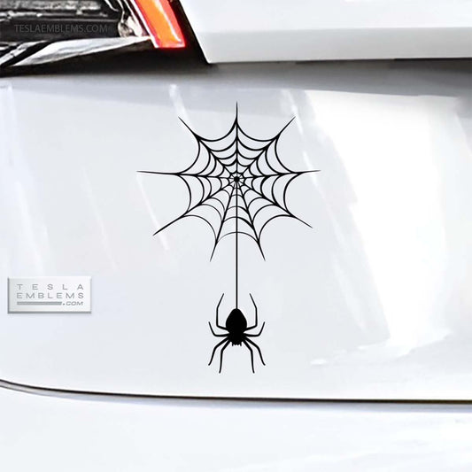 Cobweb Spider Vinyl Decal Sticker - Tesla Emblems
