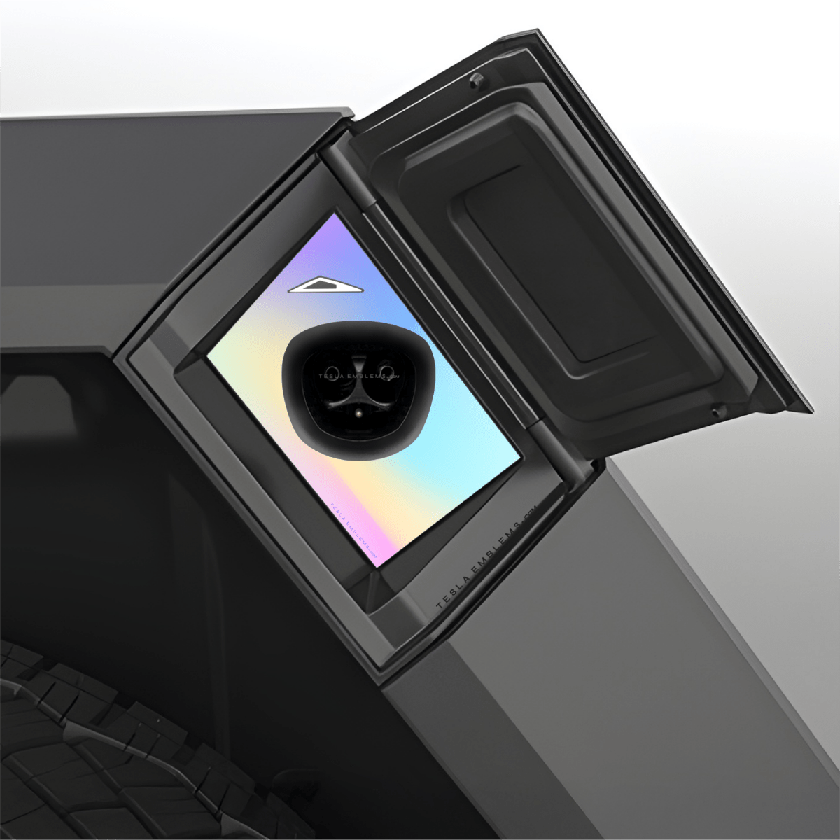 Cotton Candy Gradient Tesla Charge Port Wrap - Tesla Emblems