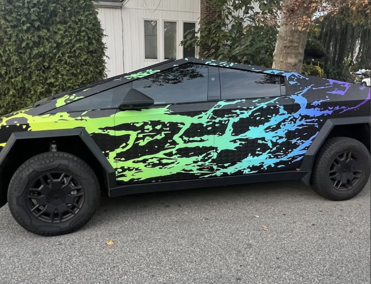 Tesla Cybertruck DIY Precut Wrap Kit - Printed Designs - Tesla Emblems