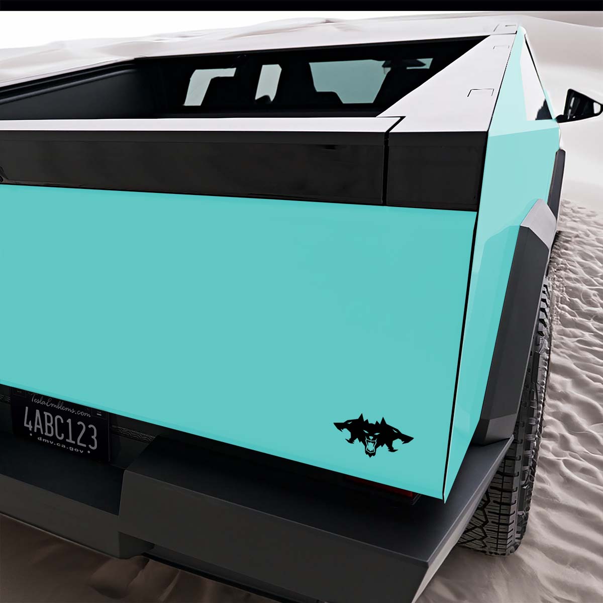 3-Headed Cyberbeast Tesla Logo Decals - Tesla Emblems