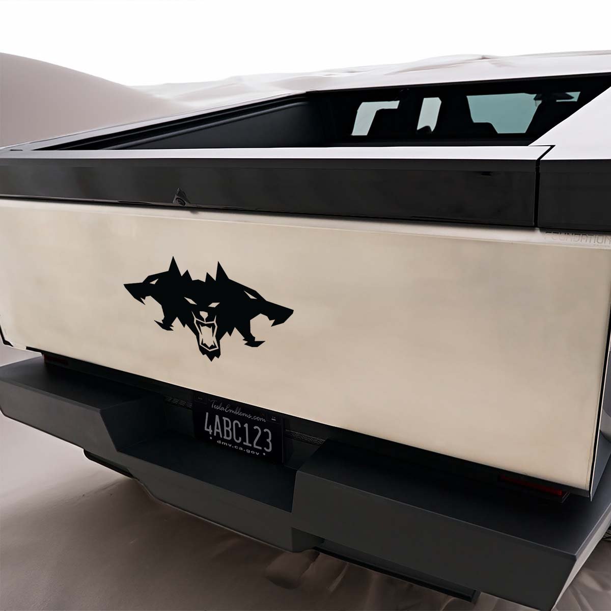 3-Headed Cyberbeast Tesla Logo Decals - Tesla Emblems