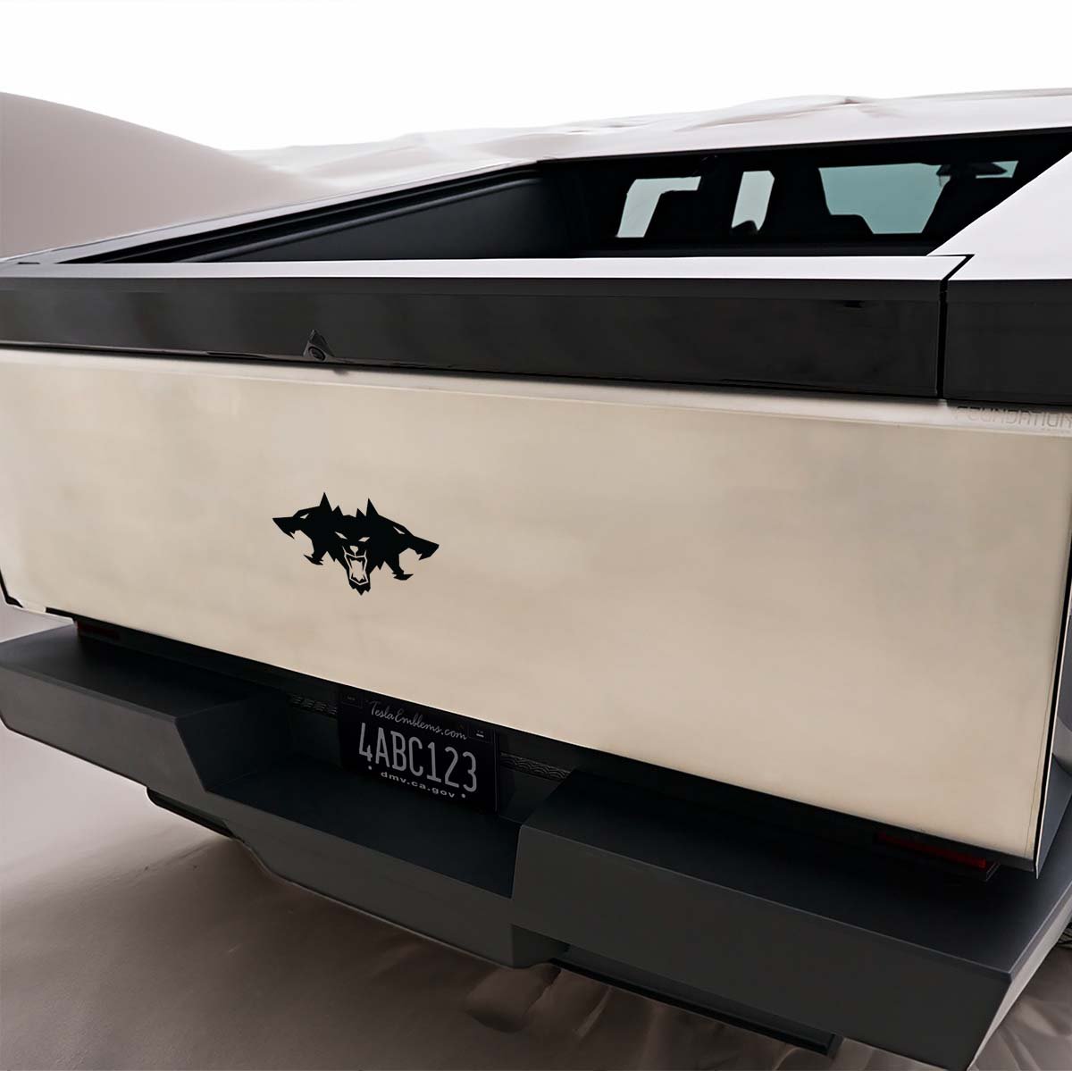 3-Headed Cyberbeast Tesla Logo Decals - Tesla Emblems