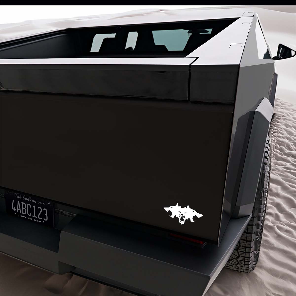 3-Headed Cyberbeast Tesla Logo Decals - Tesla Emblems