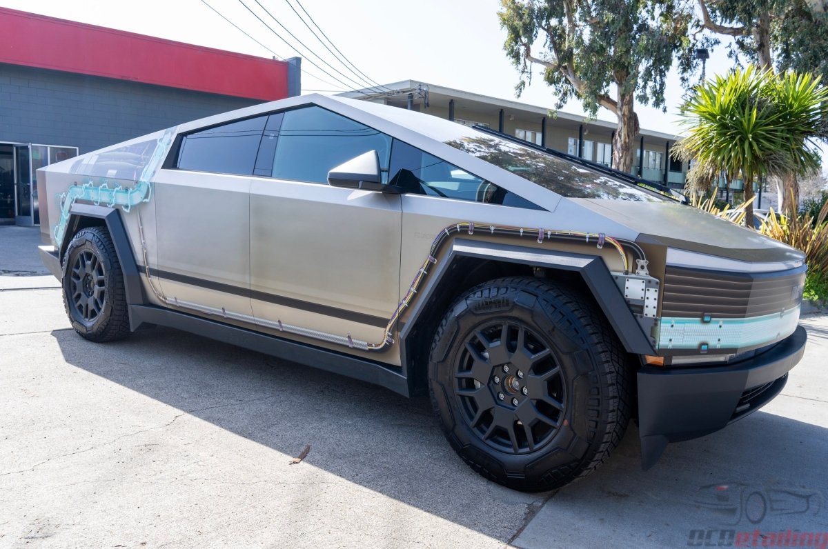 Tesla Cybertruck DIY Precut Wrap Kit - Printed Designs - Tesla Emblems