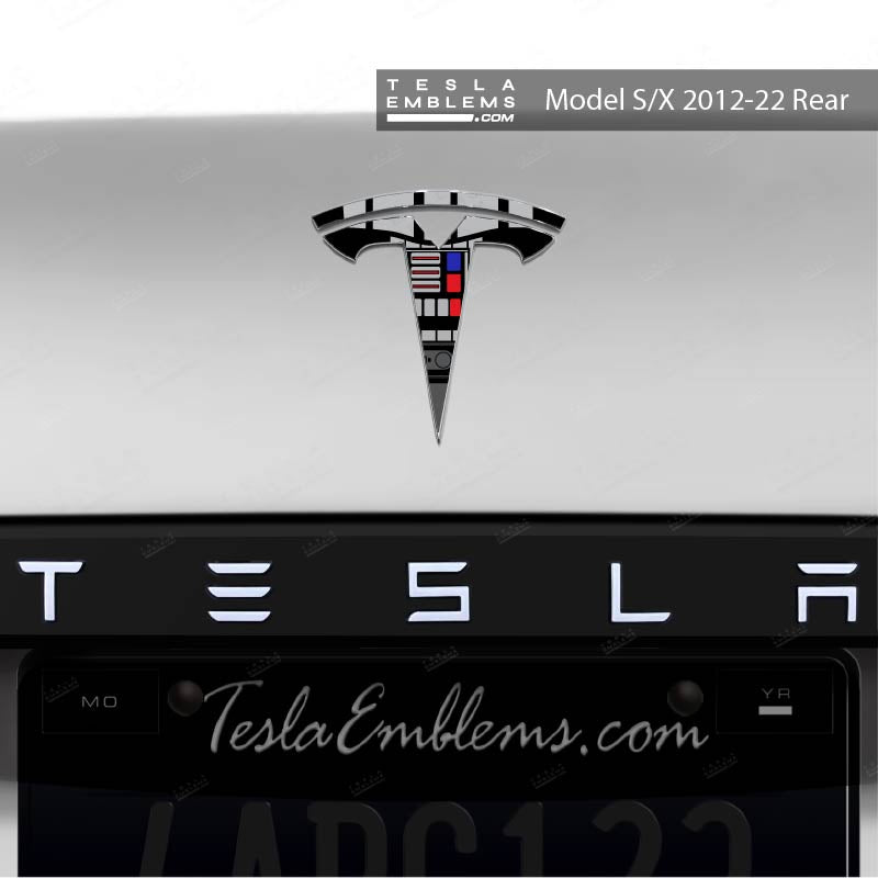 Darth Vader Tesla Emblem Decals (Front + Back) - Tesla Emblems
