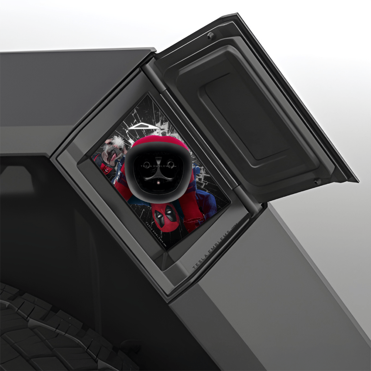 Deadpool Cheeky Charging Charge Port Wrap - Tesla Emblems