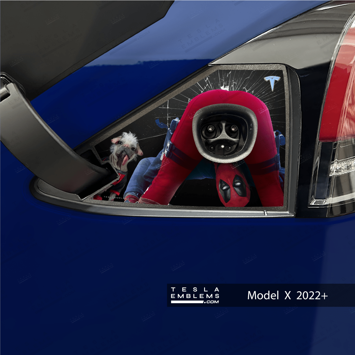 Deadpool Cheeky Charging Charge Port Wrap - Tesla Emblems