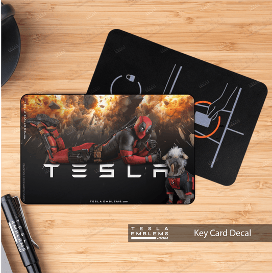 Deadpool Explosive Fun NFC Keycard Decal - Tesla Emblems