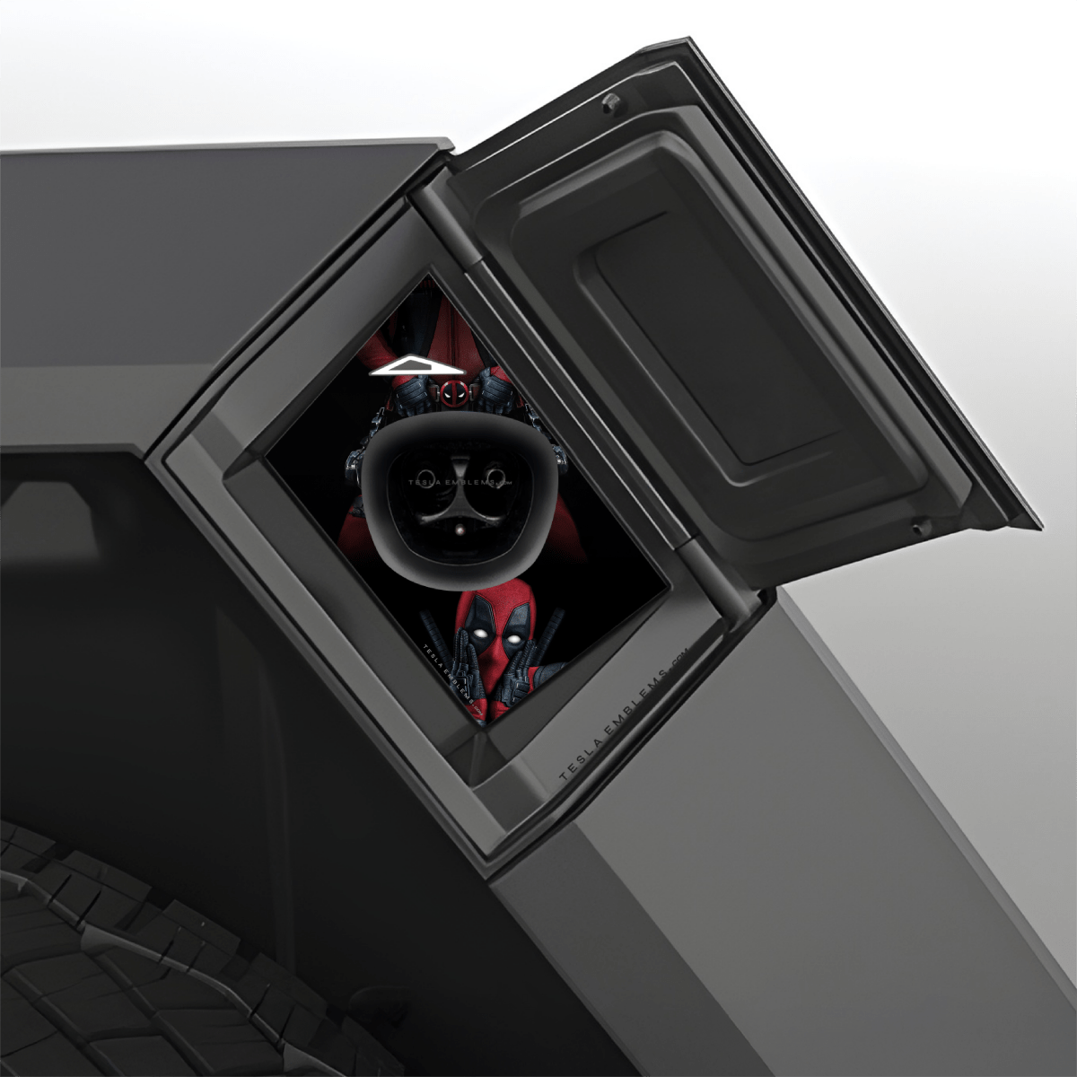 Deadpool Watt - a Package Charge Port Wrap - Tesla Emblems