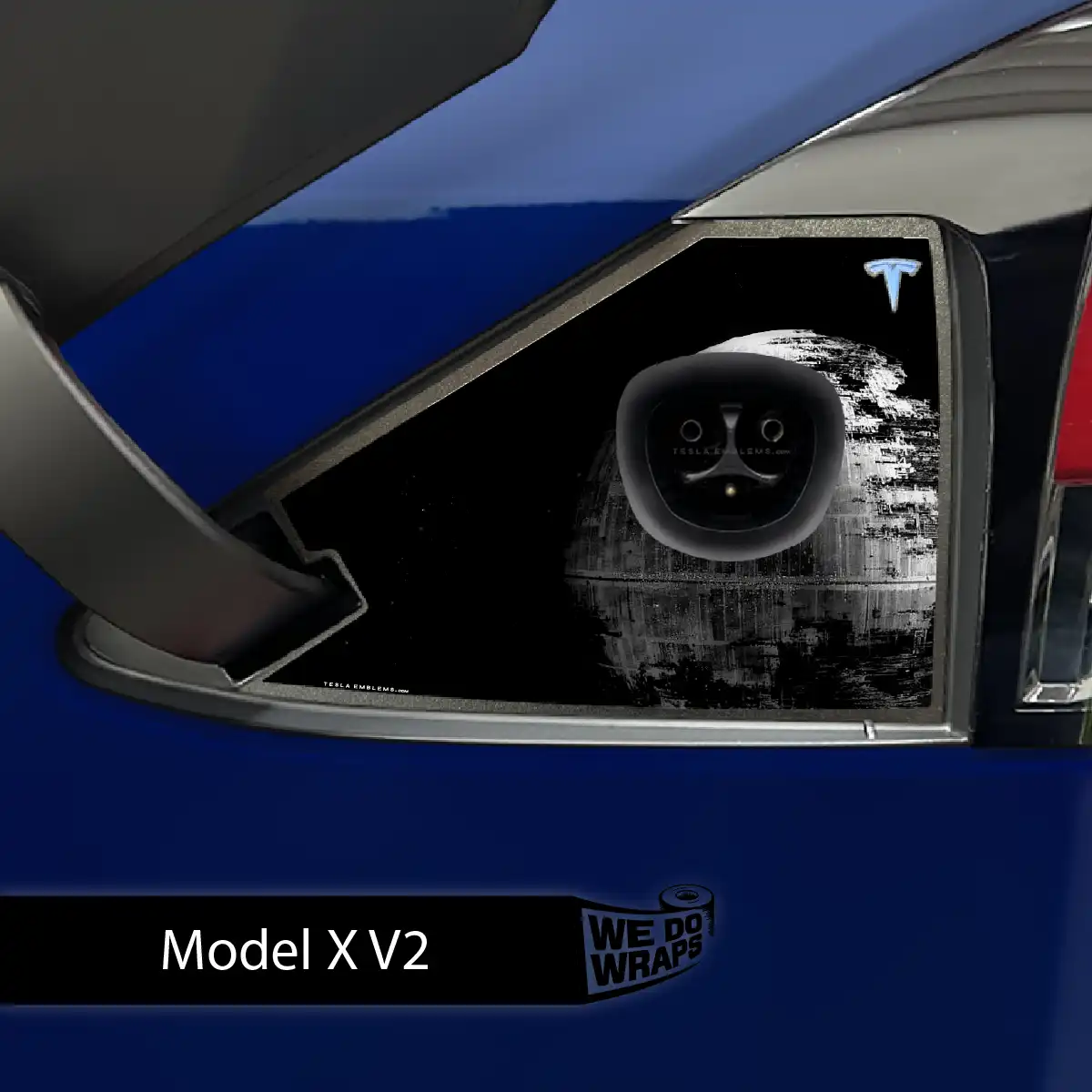Space Station Tesla Charge Port Wrap | Model X - Tesla Emblems