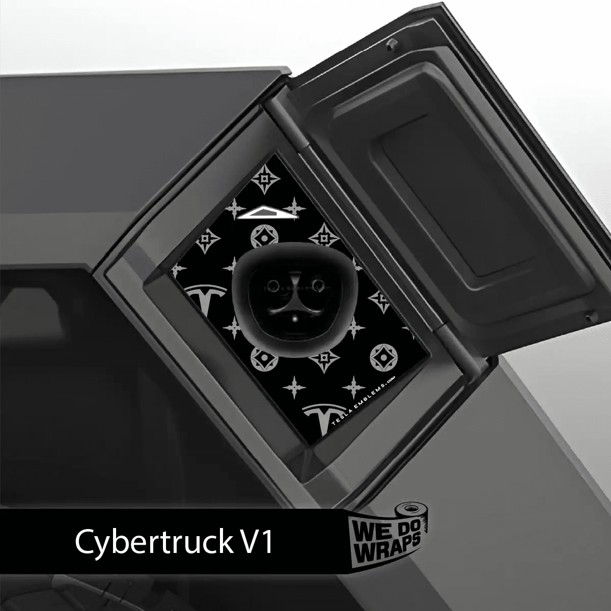Designer Pattern Tesla Edition Tesla Charge Port Wrap | Cybertruck - Tesla Emblems