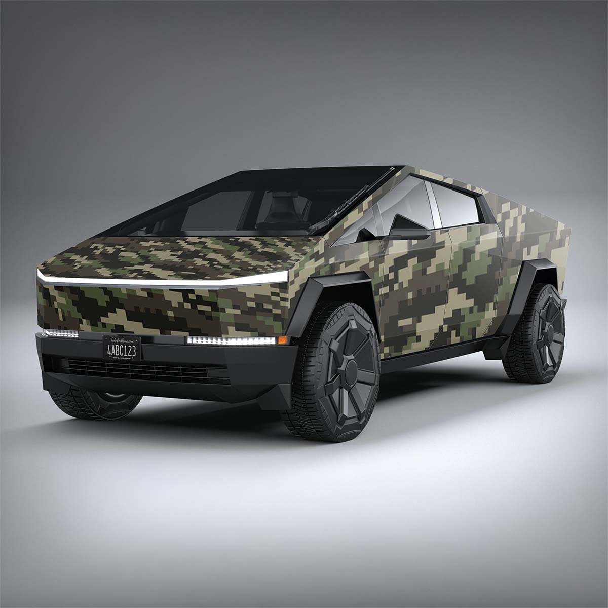 Digital Army - Tesla Cybertruck DIY Precut Kit - Tesla Emblems