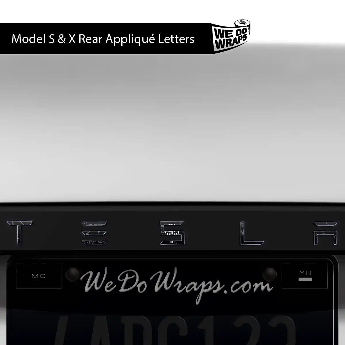 Distressed Skull Tesla Emblem Decals (Front + Back) | Model X - Tesla Emblems