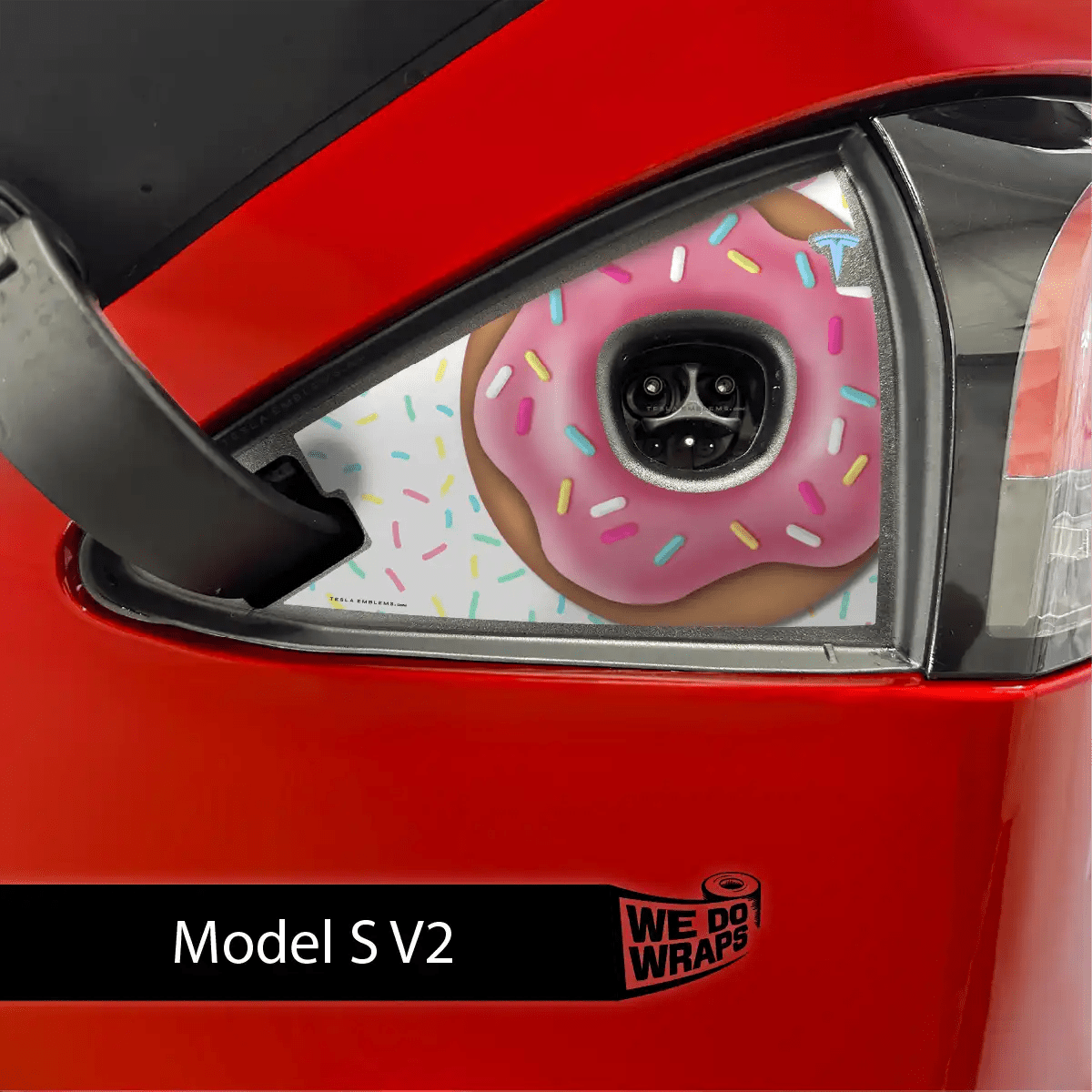Donut Tesla Charge Port Wrap | Model S - Tesla Emblems