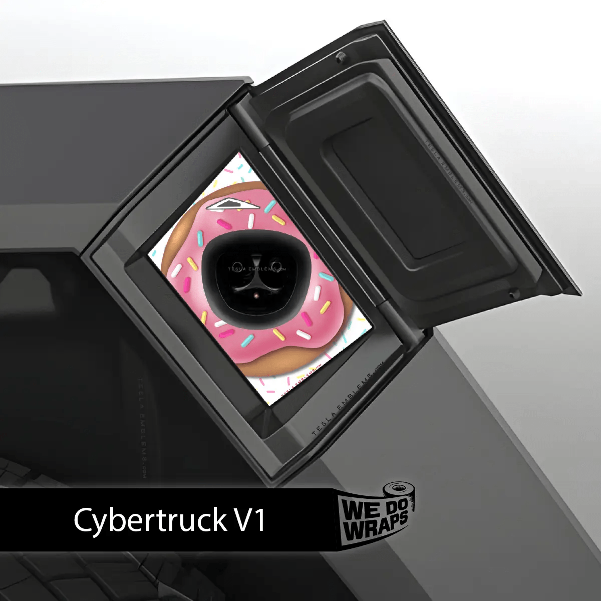 Donut Tesla Charge Port Wrap | Cybertruck - Tesla Emblems