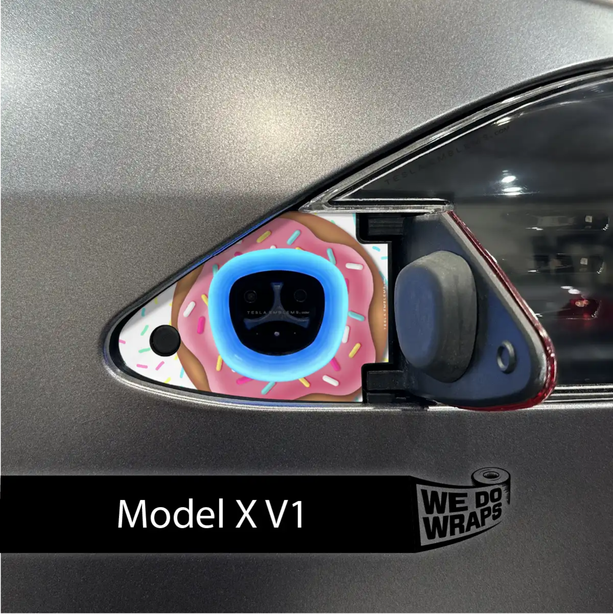 Donut Tesla Charge Port Wrap | Model X - Tesla Emblems