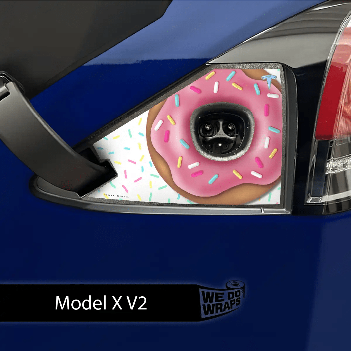 Donut Tesla Charge Port Wrap | Model X - Tesla Emblems