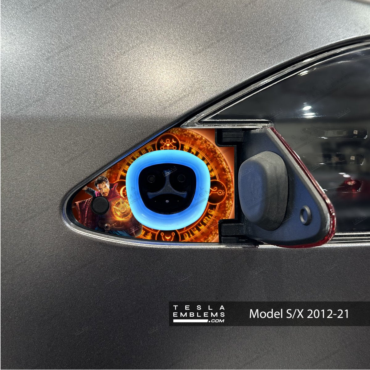 Dr Strange Charge Port Wrap - Tesla Emblems