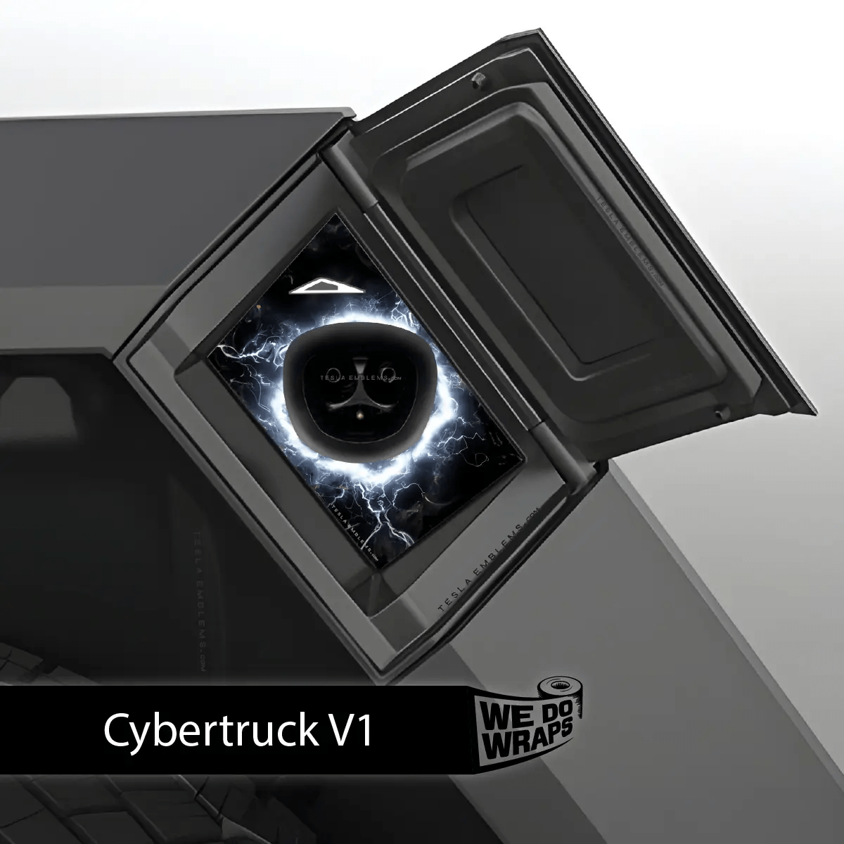 Electric Wormhole Tesla Charge Port Wrap | Cybertruck - Tesla Emblems