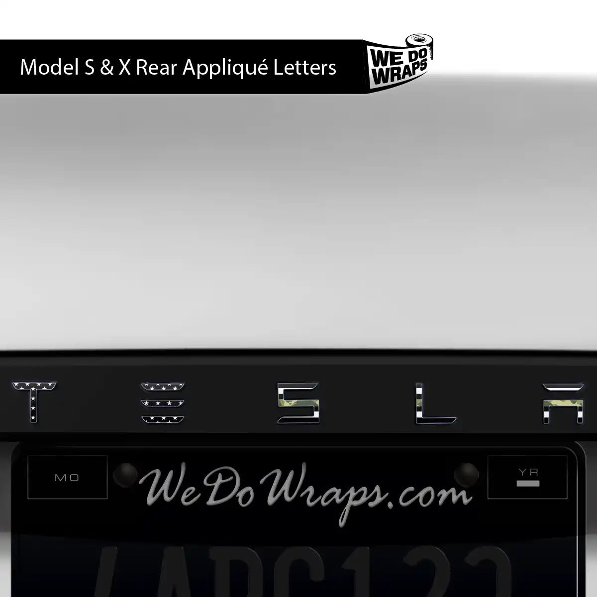 First Responders Armed Forces Tesla Emblem Decals (Front + Back) | Model X - Tesla Emblems