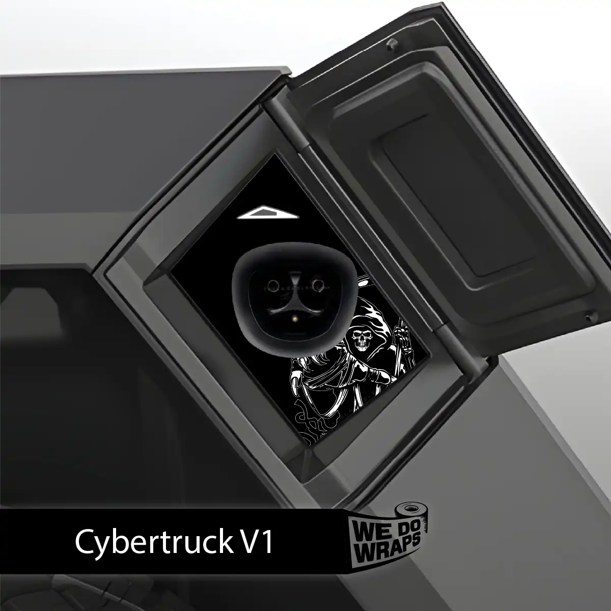 Grim Reaper Tesla Charge Port Wrap | Cybertruck - Tesla Emblems