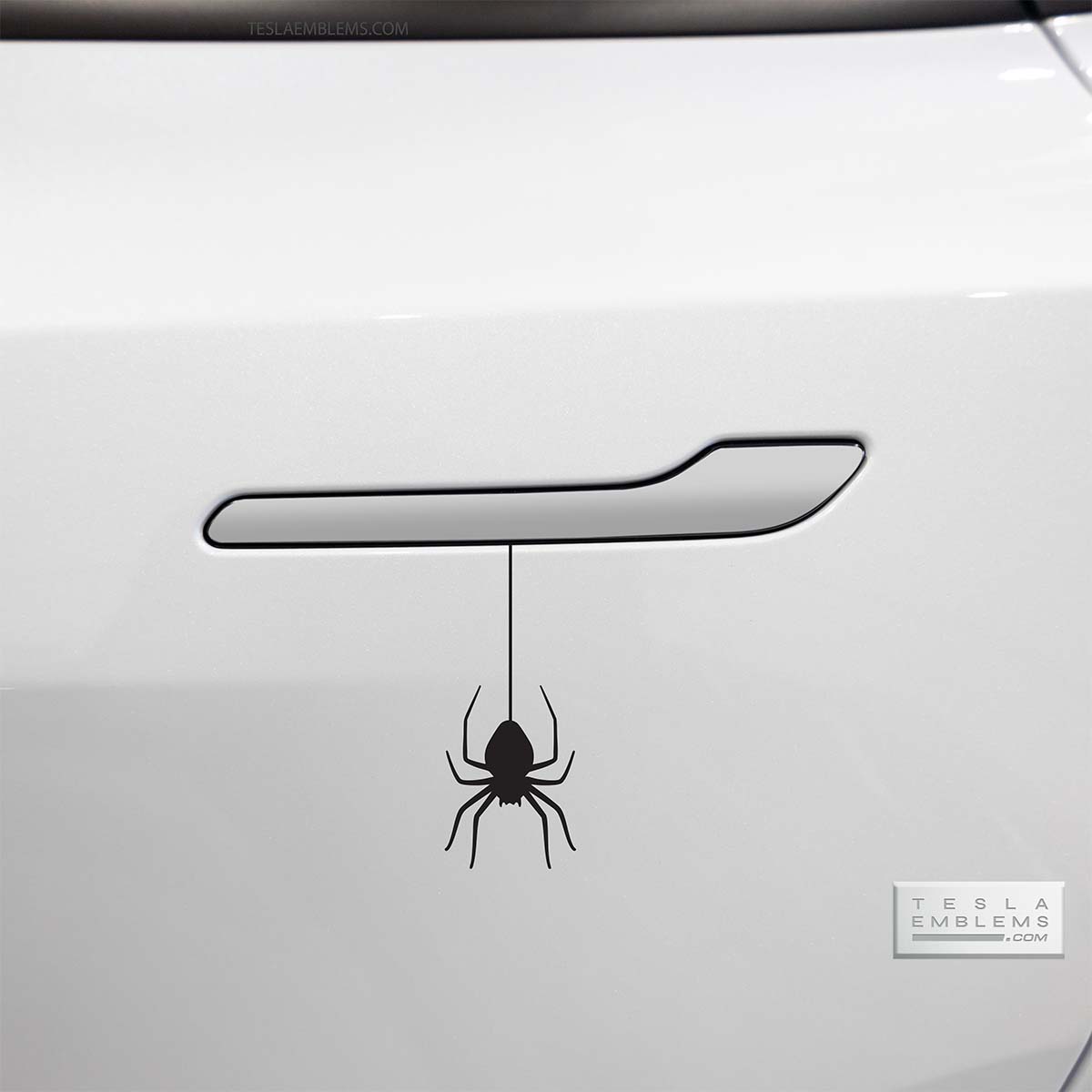Hanging Spider Vinyl Decal Sticker - Tesla Emblems