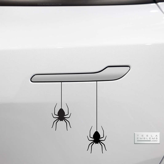 Hanging Spider Vinyl Decal Sticker - Tesla Emblems