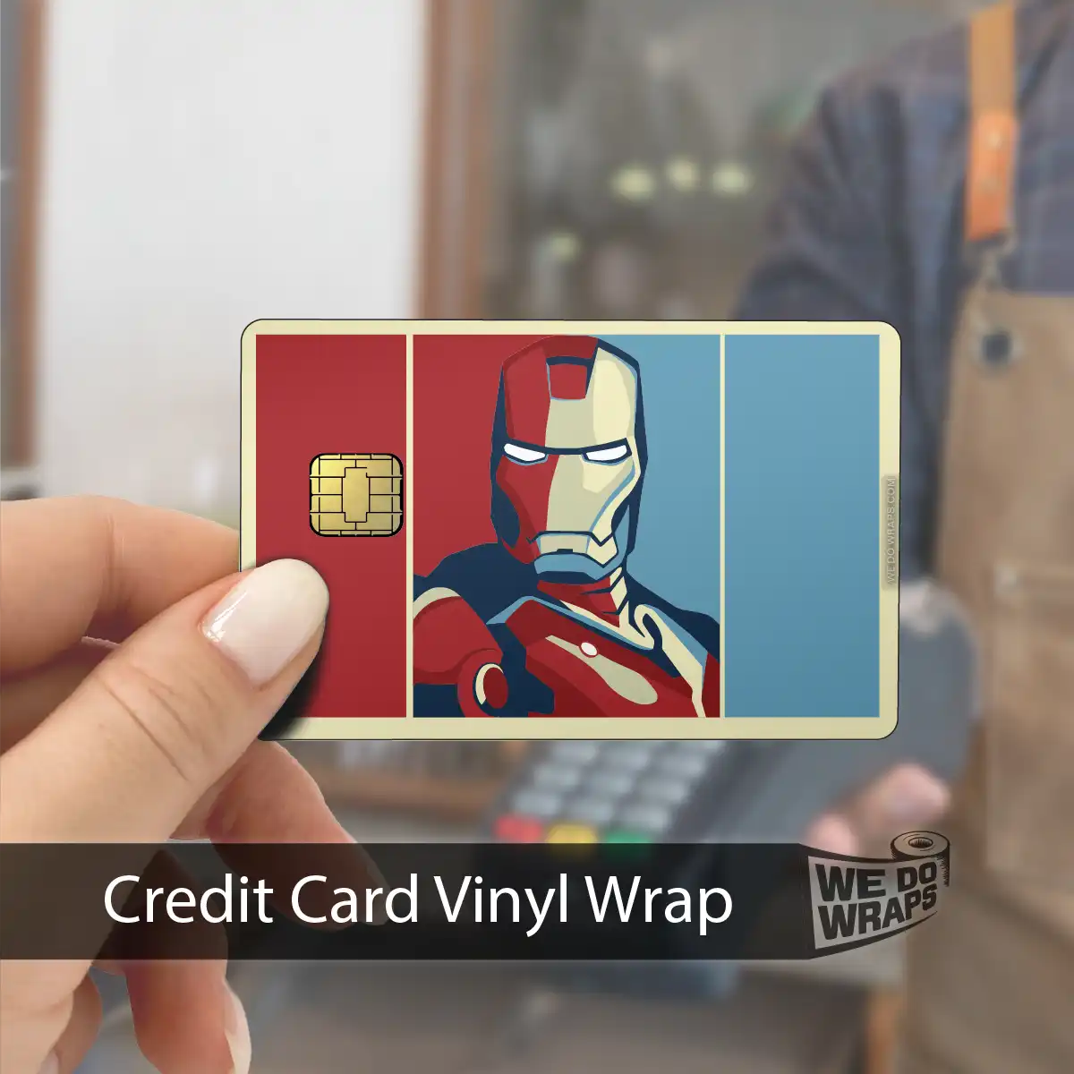 Iron Man Portrait | NFC Key Card Wrap - Tesla Emblems