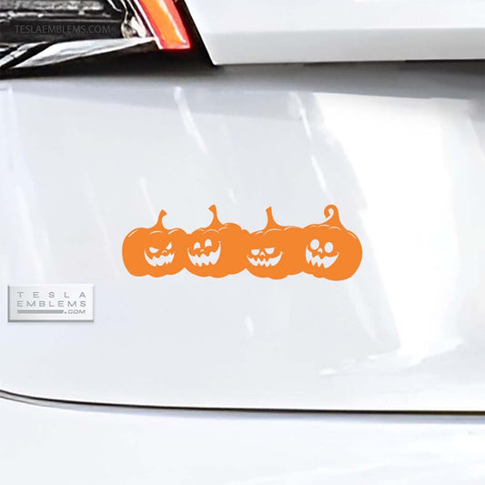 Jack - O' - Lanterns Vinyl Decal Sticker - Tesla Emblems
