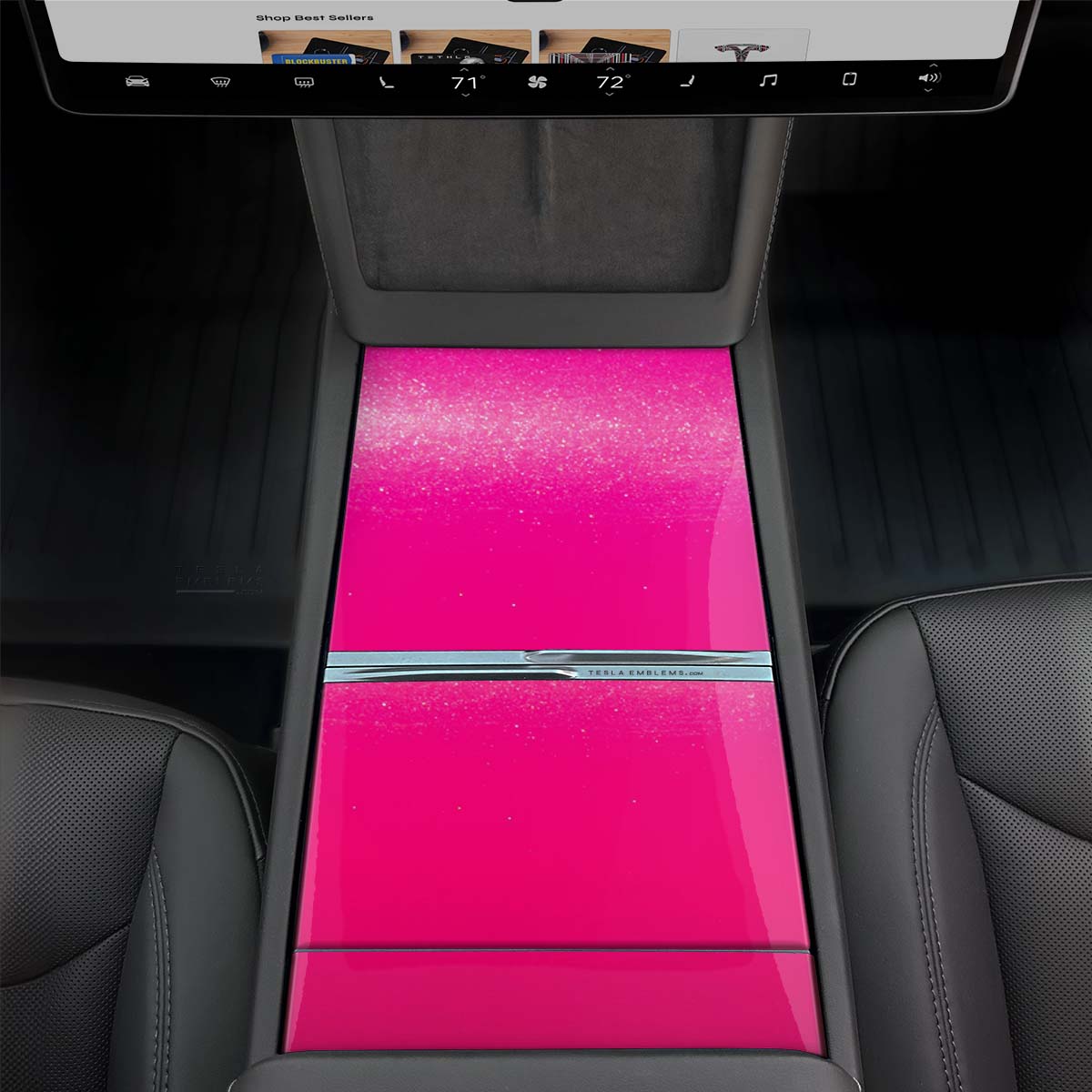 KPMF Gloss Momentum Pink Center Console Wrap Kit | 2024+ Model 3 "Highland" - Tesla Emblems