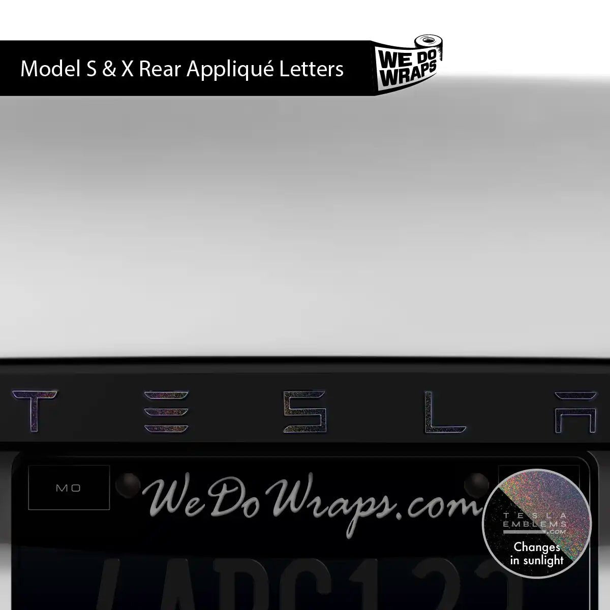 KPMF Morpheus Black Tesla Emblem Decals (Front + Back) | Model X - Tesla Emblems