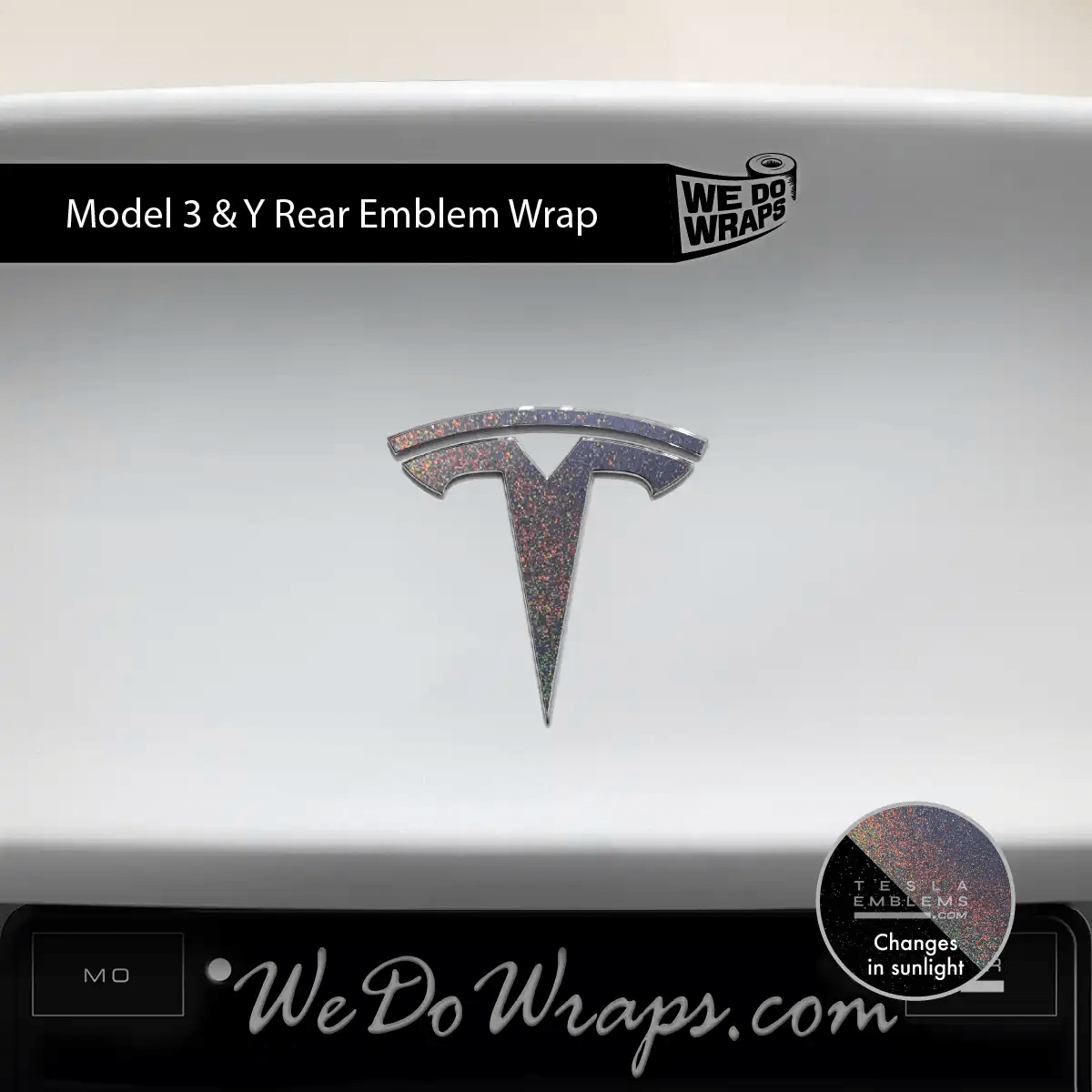KPMF Morpheus Black Tesla Emblem Decals (Front + Back) | Model Y - Tesla Emblems