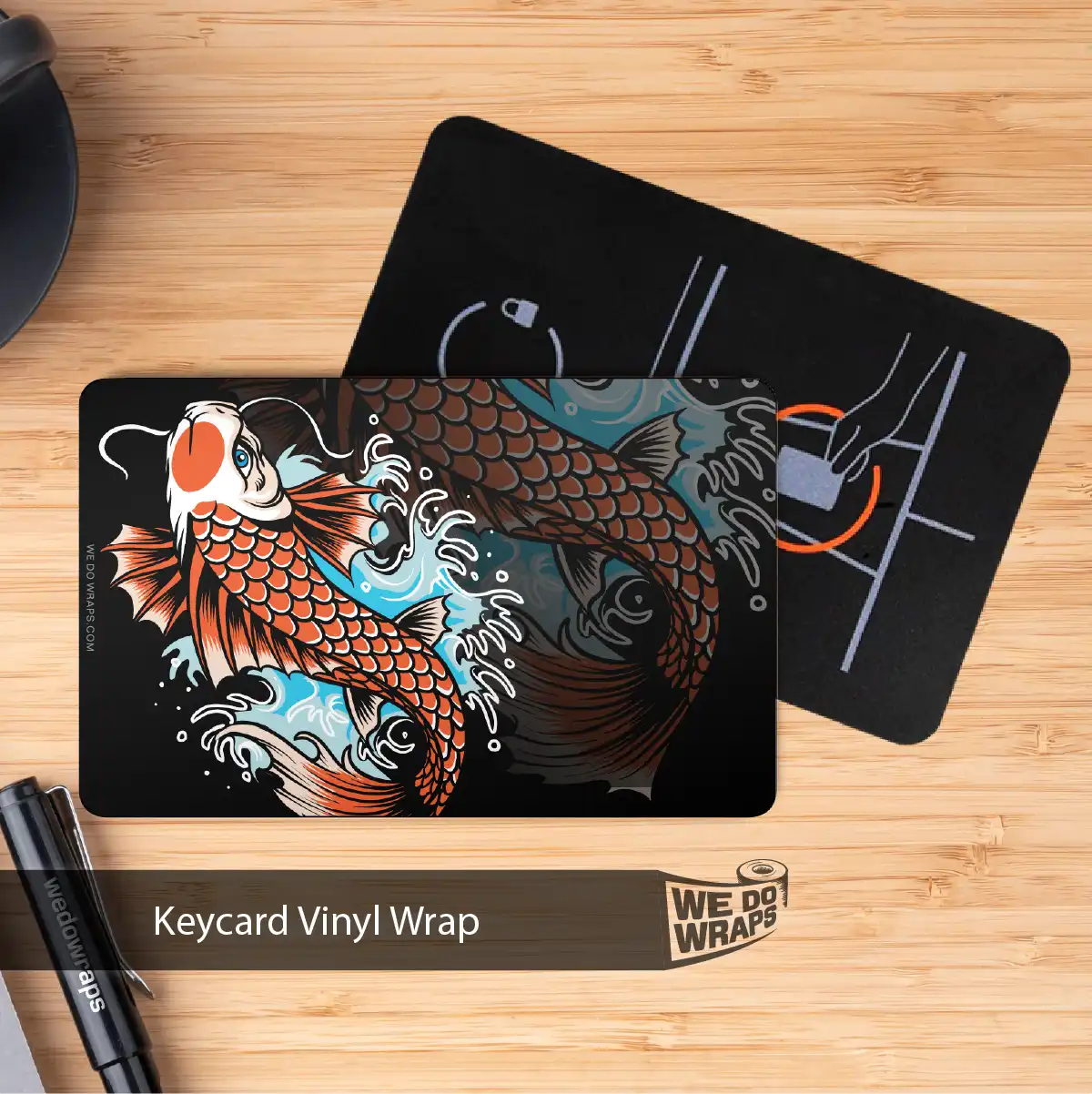 Koi Tattoo Art NFC Keycard Decal - Tesla Emblems