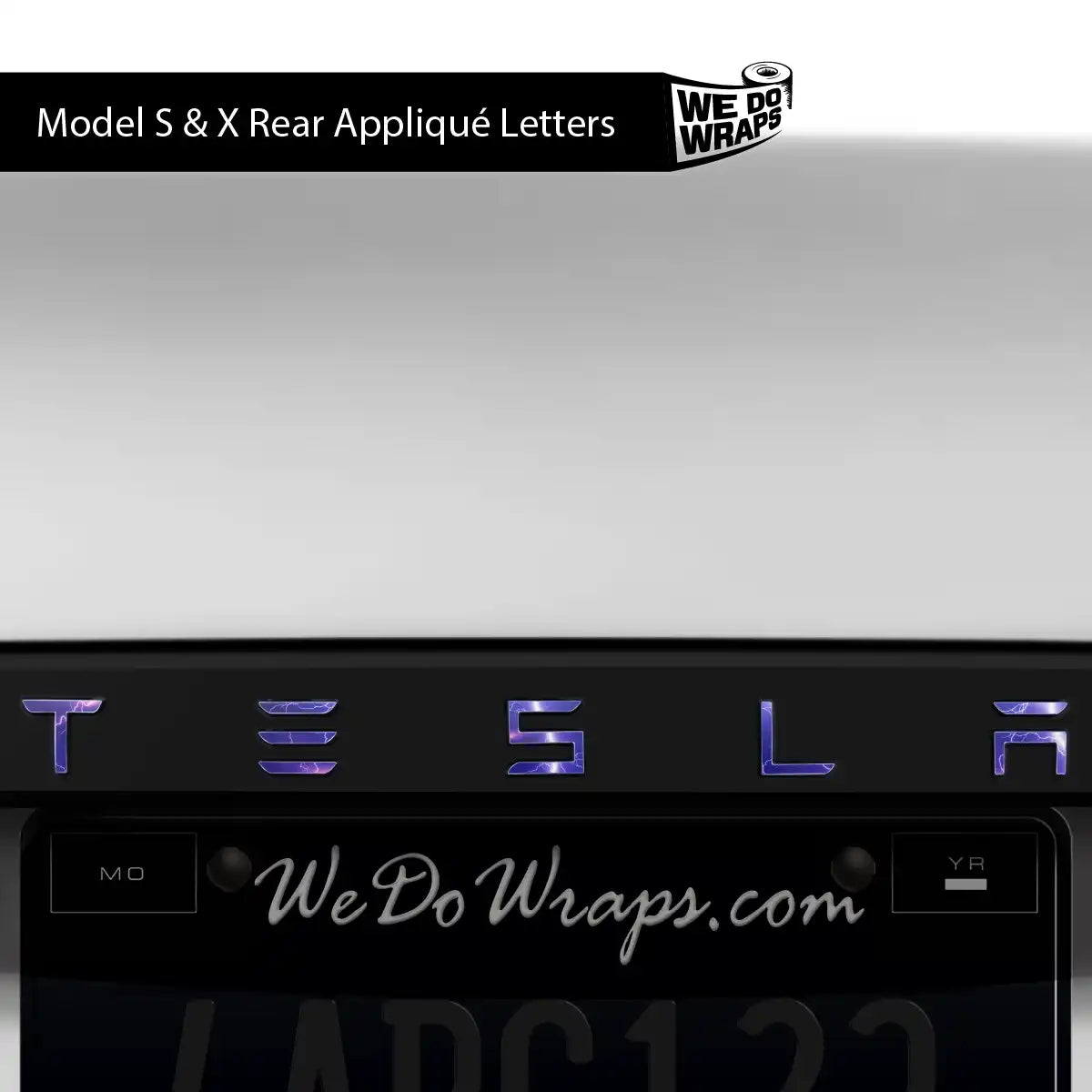 Lightning Tesla Emblem Decals (Front + Back) | Model X - Tesla Emblems