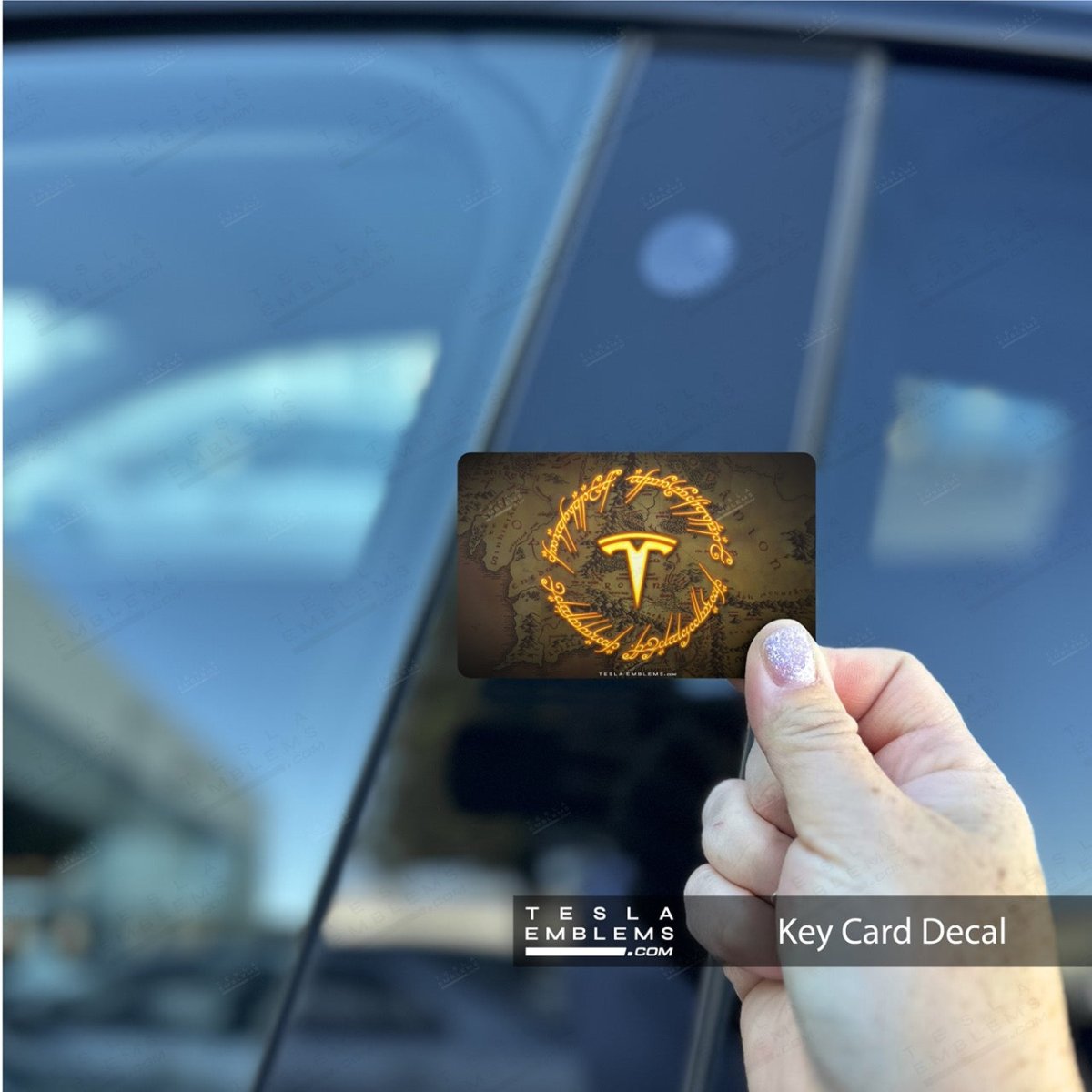 Lord of the Rings NFC Keycard Decal - Tesla Emblems